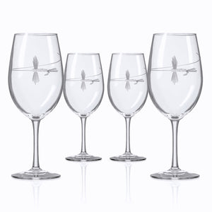 Angler's Etched Glass Barware