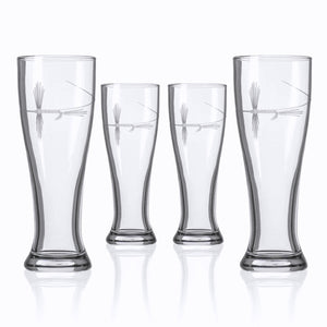 Angler's Etched Glass Barware