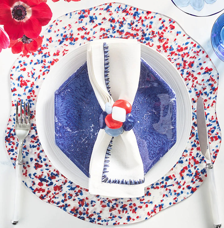 Patriotic Pebbles Napkin Ring Set