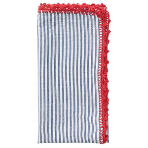 Patriotic Seersucker Stripe Napkin Set