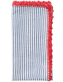 Patriotic Seersucker Stripe Napkin Set