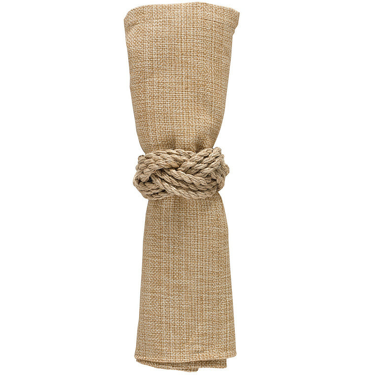 Rustic Jute Rope Napkin Ring Set