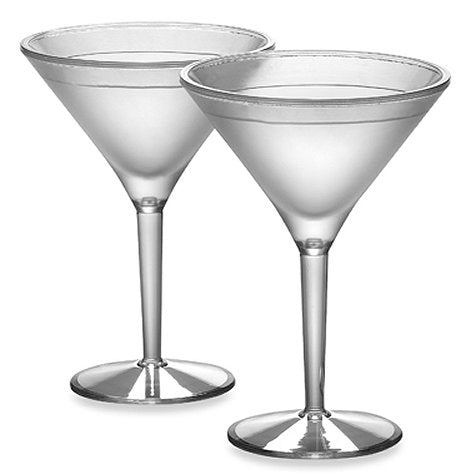 Freezer Chill Layer Acrylic Martini Glasses