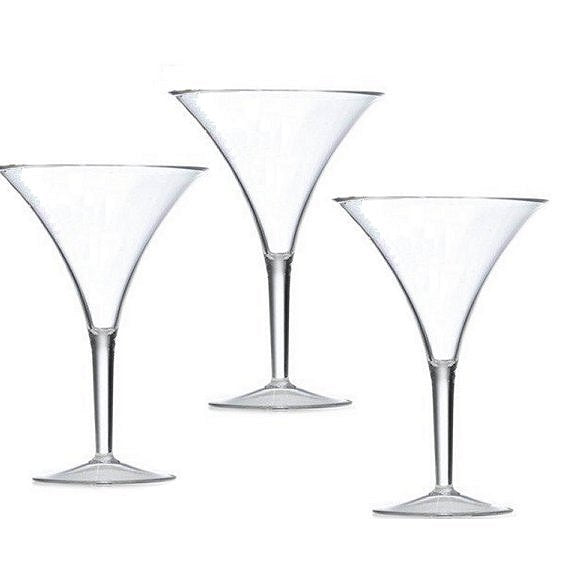 Golden Age Flared Acrylic Martini Glasses