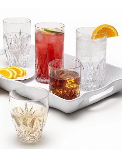 Crystal Cut Acrylic Barware