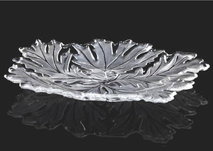 Frosted Leaf Heavy-Weight Acrylic Serving Platter