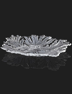 Frosted Leaf Heavy-Weight Acrylic Serving Platter