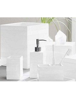 White shiplap 3-Pc. Bath Set
