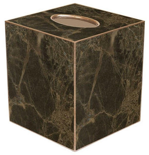 Marble Elegance Decoupage Wood Tissue Box