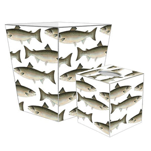 Salmon Run Decoupage Bath Set