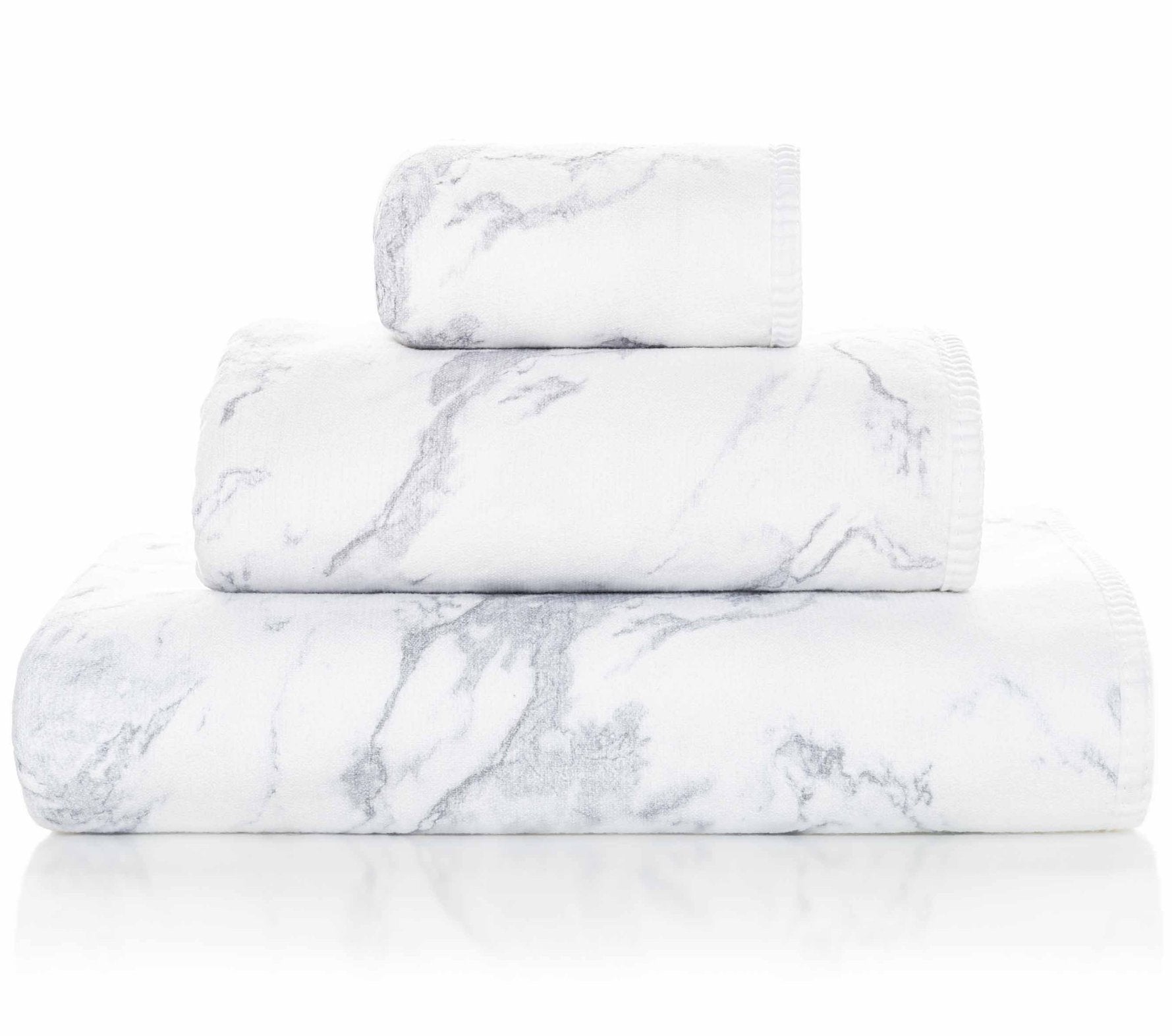 Luxe-Protect Egyptian Cotton Towel Sets/Marbled