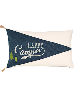 Happy Camper Tassel Accent Pillow