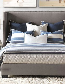 Dreamy Denim Stripe Luxury Coach Bedding Set