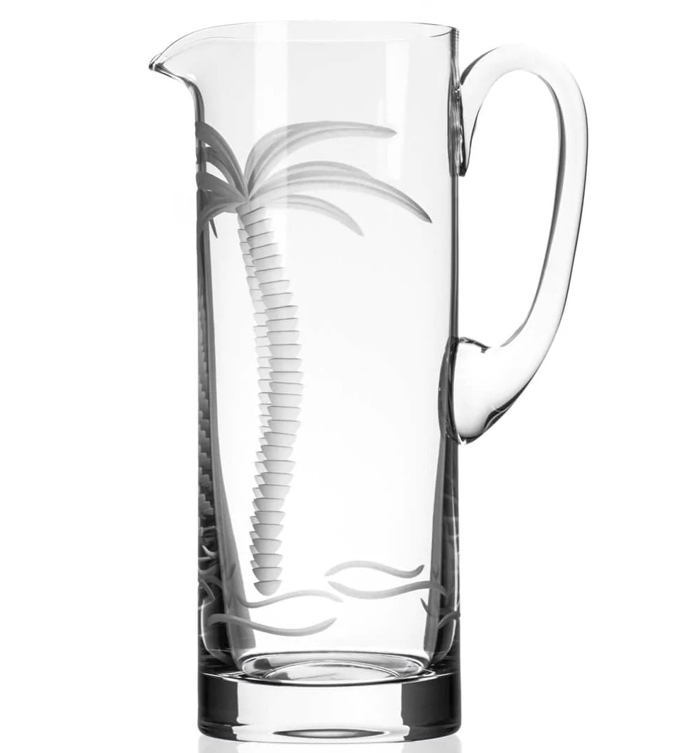 Palm Island Etched Glass Barware Collection