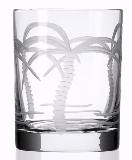 Palm Island Etched Glass Barware Collection