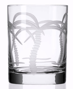 Palm Island Etched Glass Barware Collection