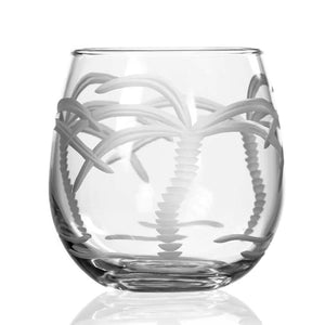 Palm Island Etched Glass Barware Collection