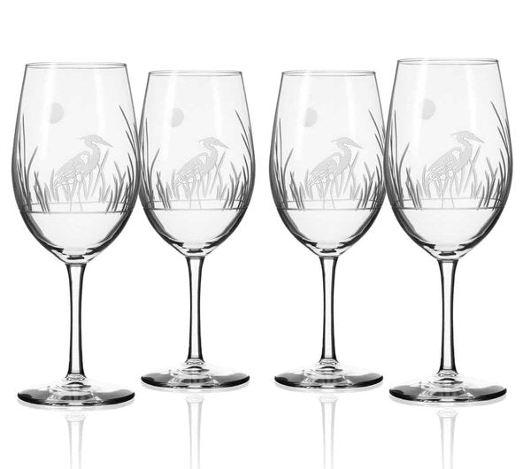 Angler's Etched Glass Barware