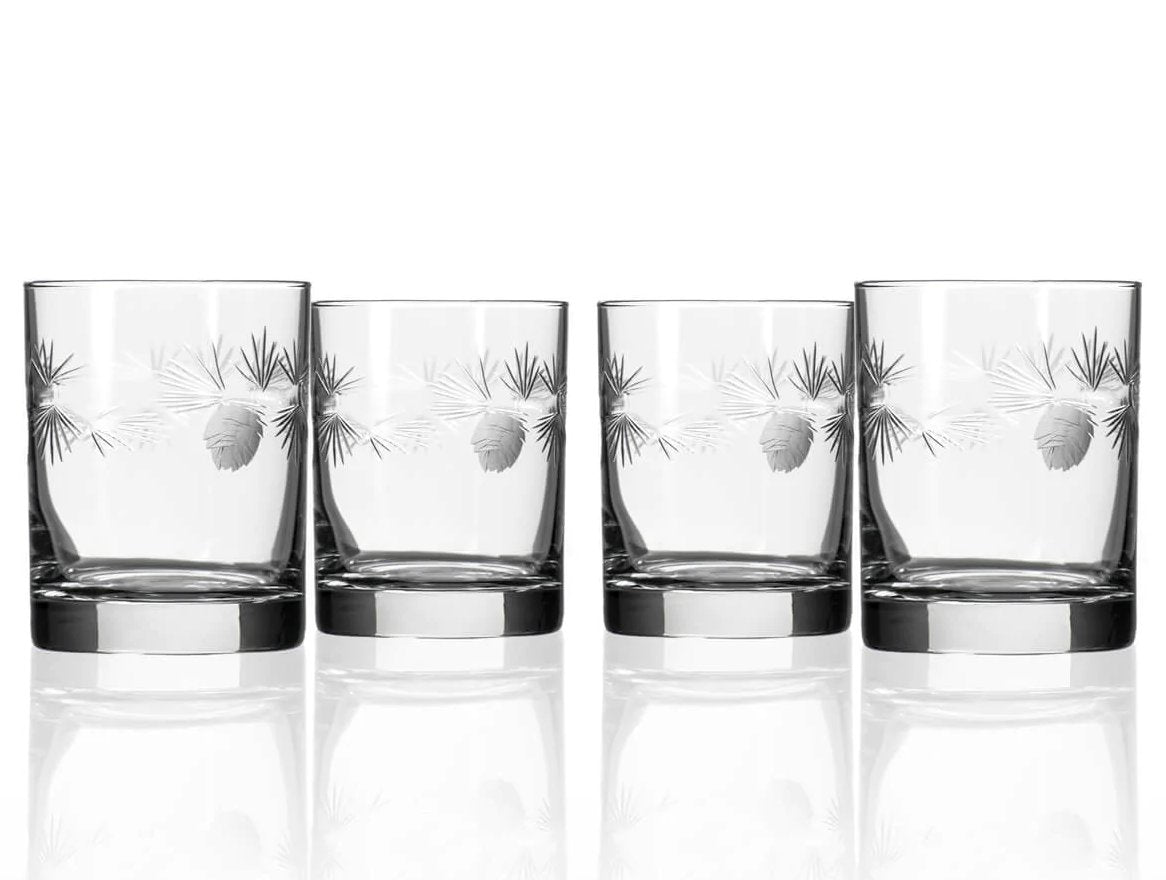 Northern Pine Etched Glass Barware Collection