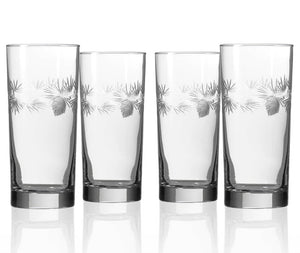 Northern Pine Etched Glass Barware Collection