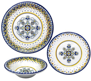 Old World Salerno Blue Melamine Dinnerware