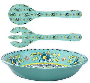 Old World Aegean Turquoise Melamine Dinnerware