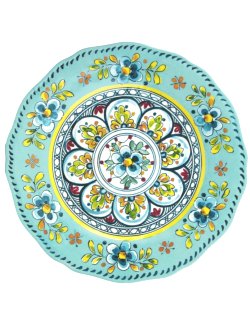 Old World Aegean Turquoise Melamine Dinnerware