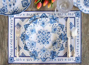 Old World Blue Tangier Melamine Dinnerware