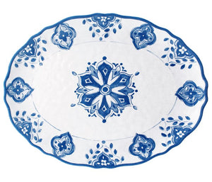 Old World Blue Tangier Melamine Dinnerware