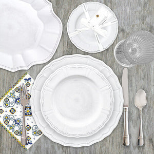 French Provincial White Melamine Dinnerware