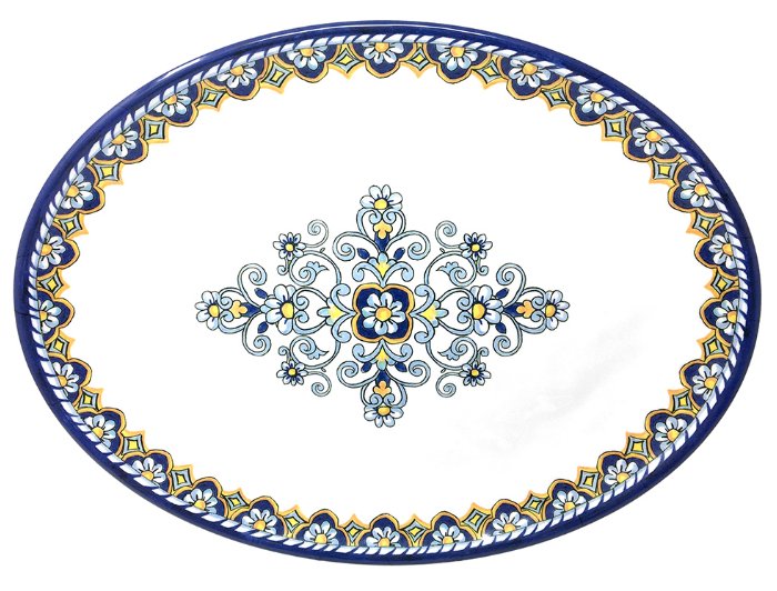 Old World Salerno Blue Melamine Dinnerware