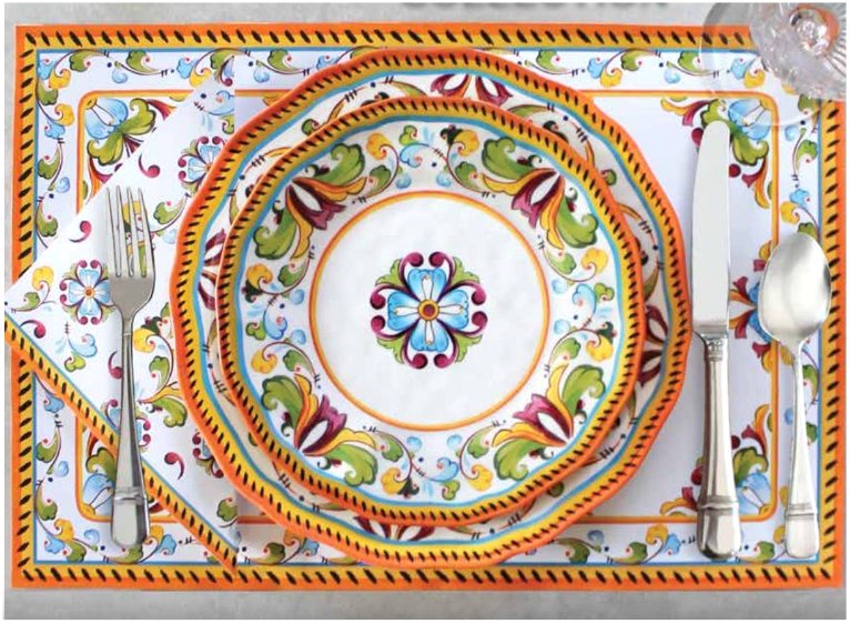 Old World Tuscan Summer Melamine Dinnerware