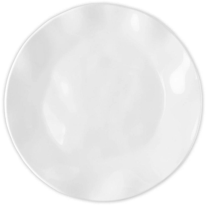 White Swells Round Melamine Dinnerware