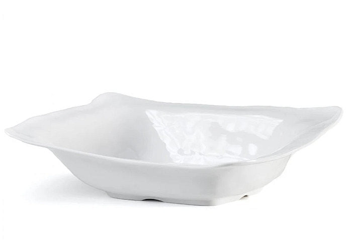 White Swells Square Melamine Dinnerware