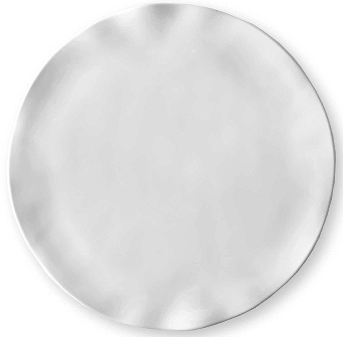 White Swells Square Melamine Dinnerware