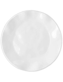 White Swells Round Melamine Dinnerware