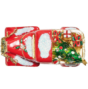 Vintage Holiday Truck Napkin Ring Set