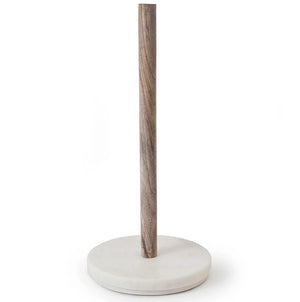 Marble Base Mango Wood Paper Towel Holder