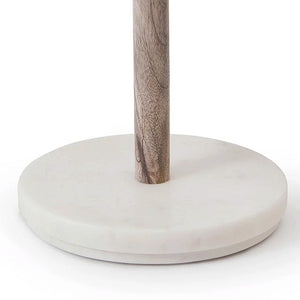 Marble Base Mango Wood Paper Towel Holder