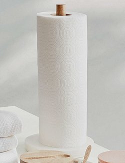 Marble Base Mango Wood Paper Towel Holder