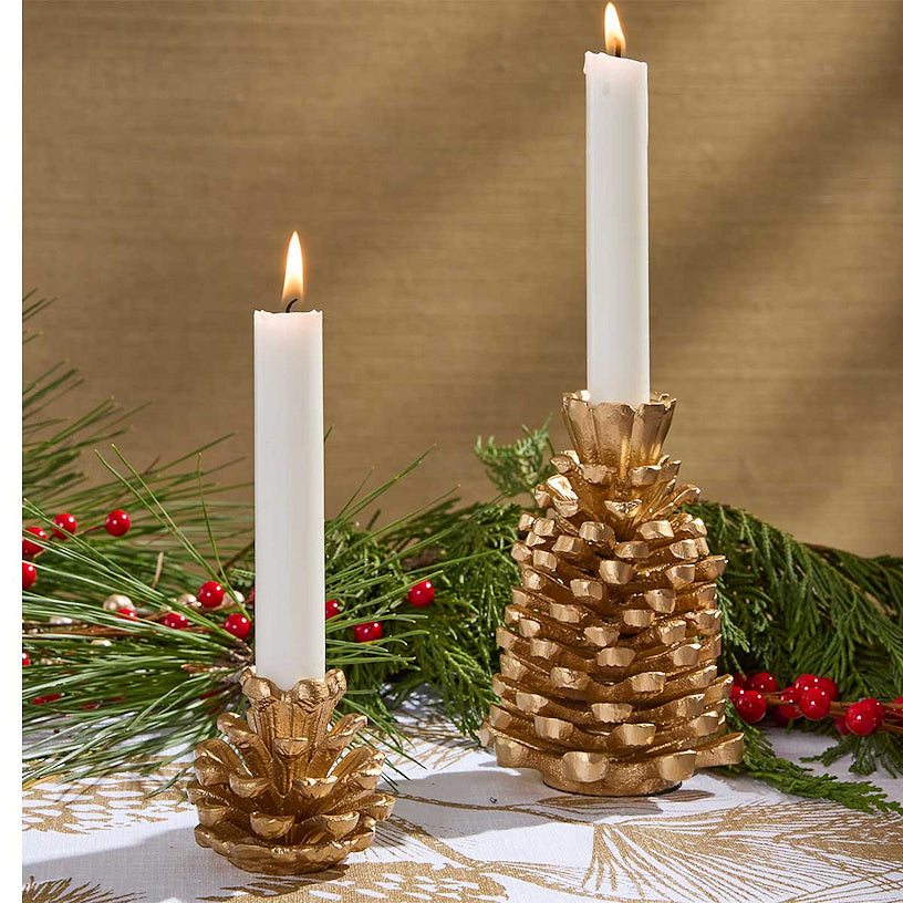 Gilded Pinecones Table Linens