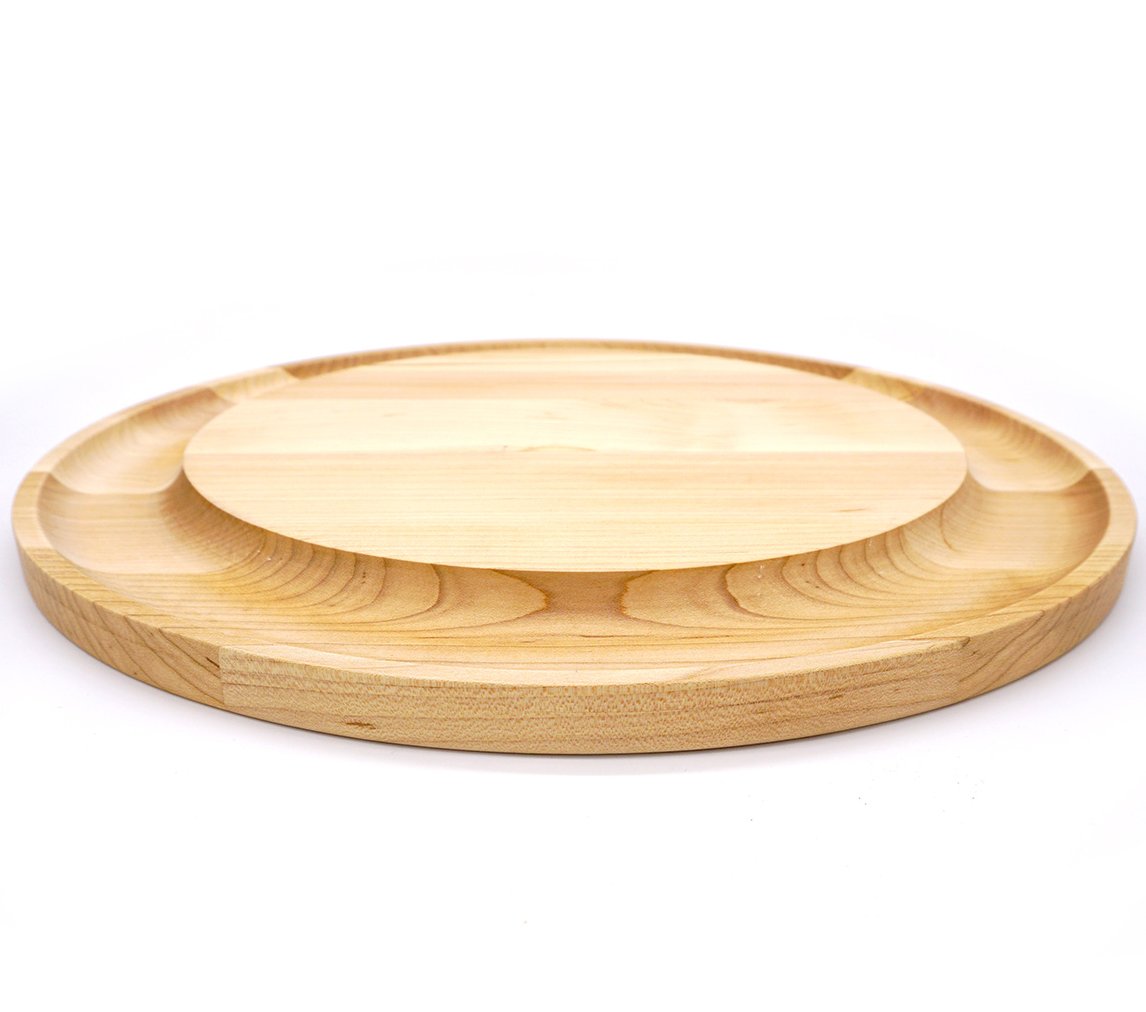 Entertaining In-The-Round Maple Wood Serving Boards