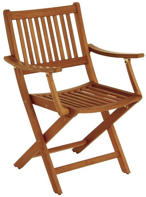 Luxury Teak Collection Folding Arm Chair