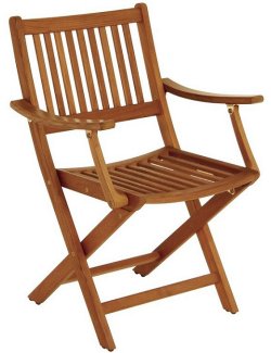 Luxury Teak Collection Folding Arm Chair