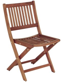 Luxury Teak Collection Armless Folding Chair