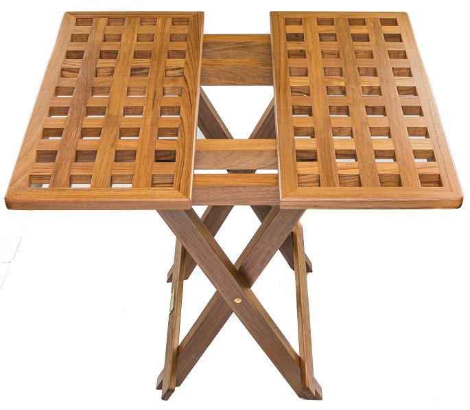 Luxury Teak Collection Hatch Grate Small Folding Table