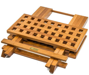 Luxury Teak Collection Hatch Grate Small Folding Table