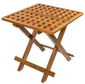 Luxury Teak Collection Hatch Grate Small Folding Table