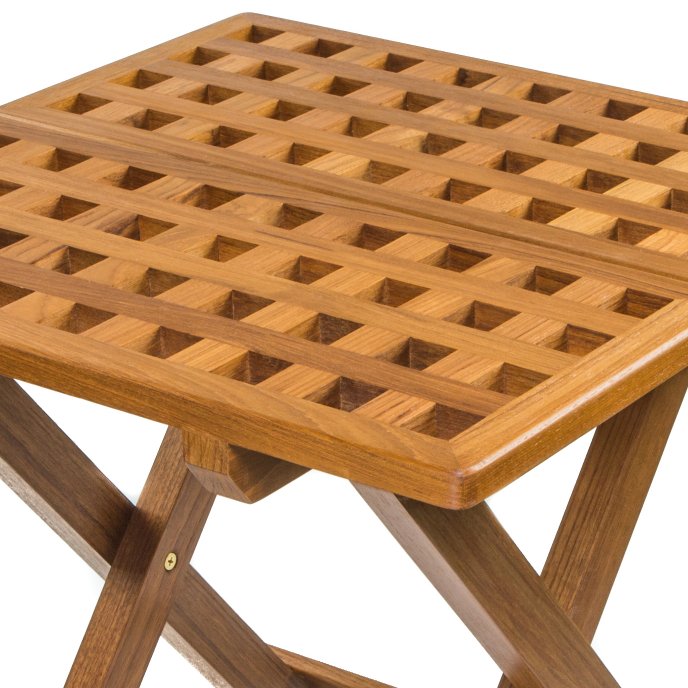 Luxury Teak Collection Hatch Grate Small Folding Table