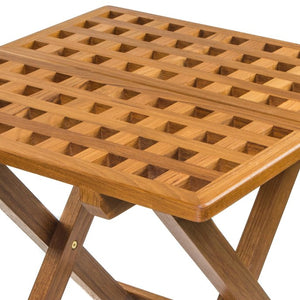 Luxury Teak Collection Hatch Grate Small Folding Table